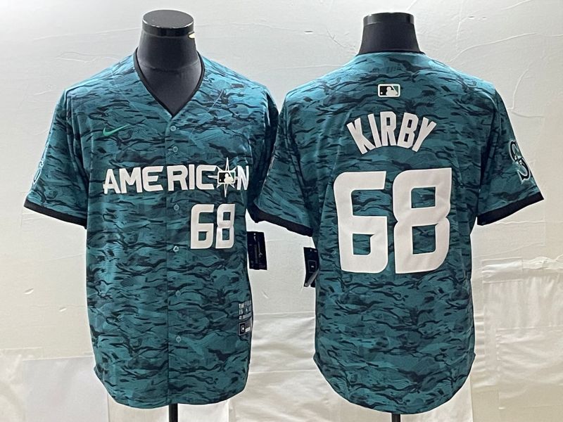 Men Seattle Mariners #68 Kirby American League Nike Green 2023 MLB All Star Jersey